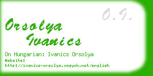 orsolya ivanics business card
